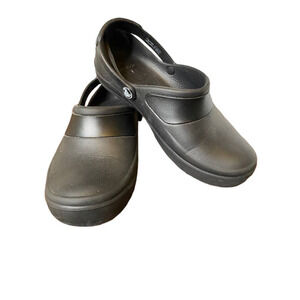 Crocs Mercy Women’s Black Work Clog Shoes Size 7 EUC